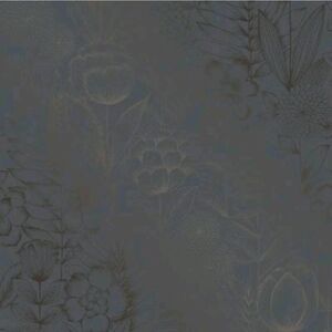 Tempaper & Co. Homestead Floral Removable Peel and Stick Wallpaper, Metallic